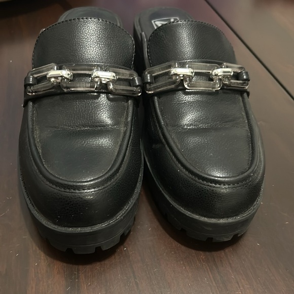 Dirty Laundry Womens Vallor Lucite Chain Detail Chunky Clog Black Size 9 - Picture 11 of 14
